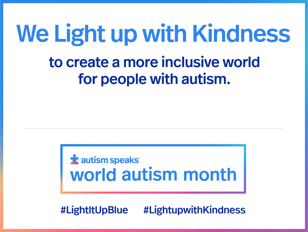 Autism Speaks 'Light It Up Blue' banner